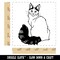 Loving Turkish Van Cat Square Rubber Stamp for Stamping Crafting